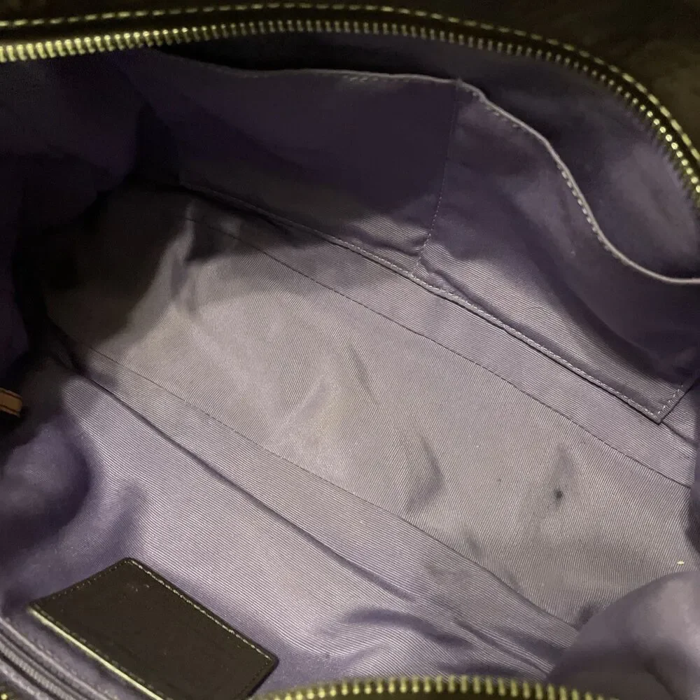 Coach Chelsea Brown Pebbled Leather Tote shoulder bag Flaw Read - Picture 11 of 15